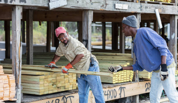 Construction professionals collaborating